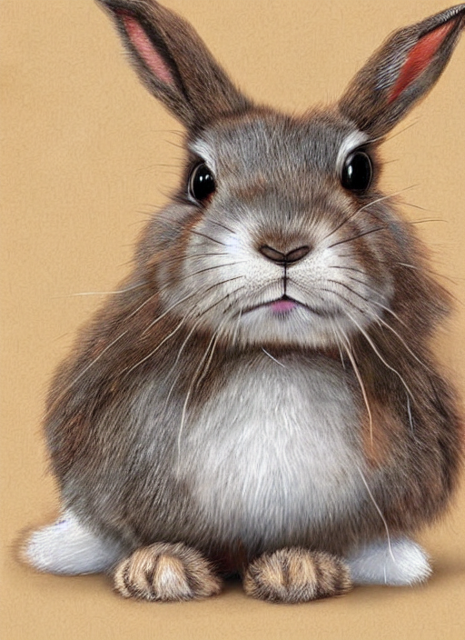 AI绘画关键词分享，可爱的兔子图片生成教学