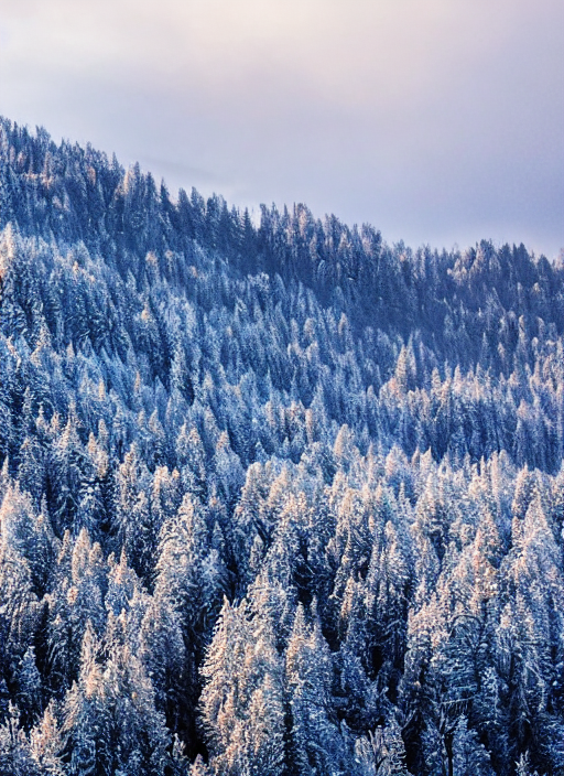 超好用！AI绘画一键生成精美山林里的冬天图片关键词推荐
